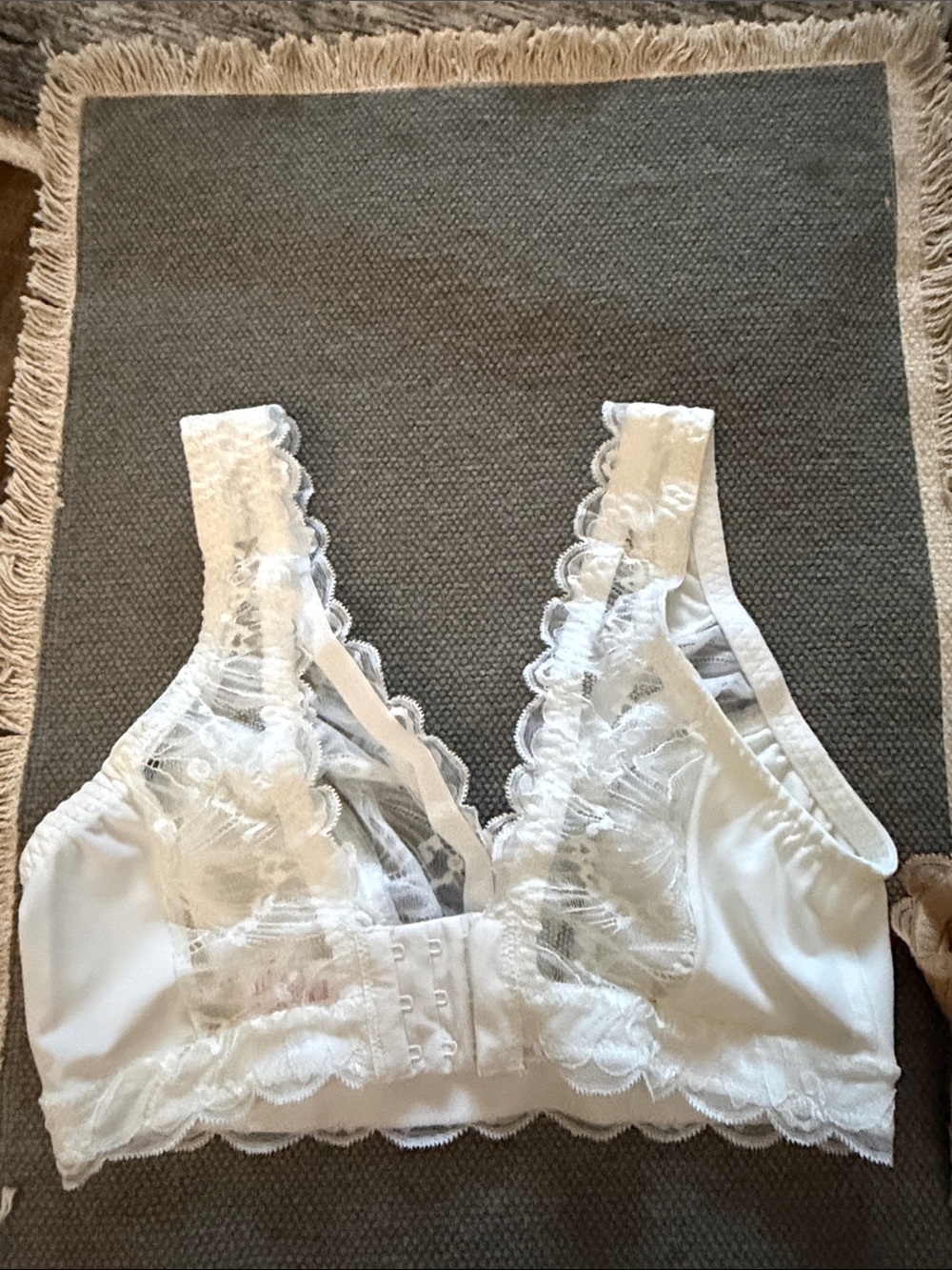 Breezies soft support Lace Trim Bralette Top - White, Nude, Black small - Picture 9 of 13